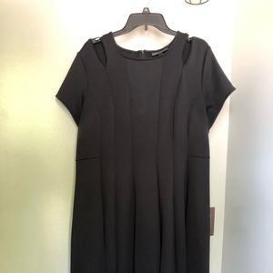 Little black dress with shoulder cut outs